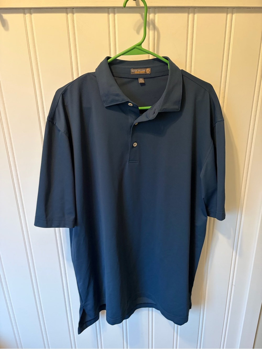 Peter Millar Men's XL Blue Summer Comfort Golf Polo Short Sleeve Golfing